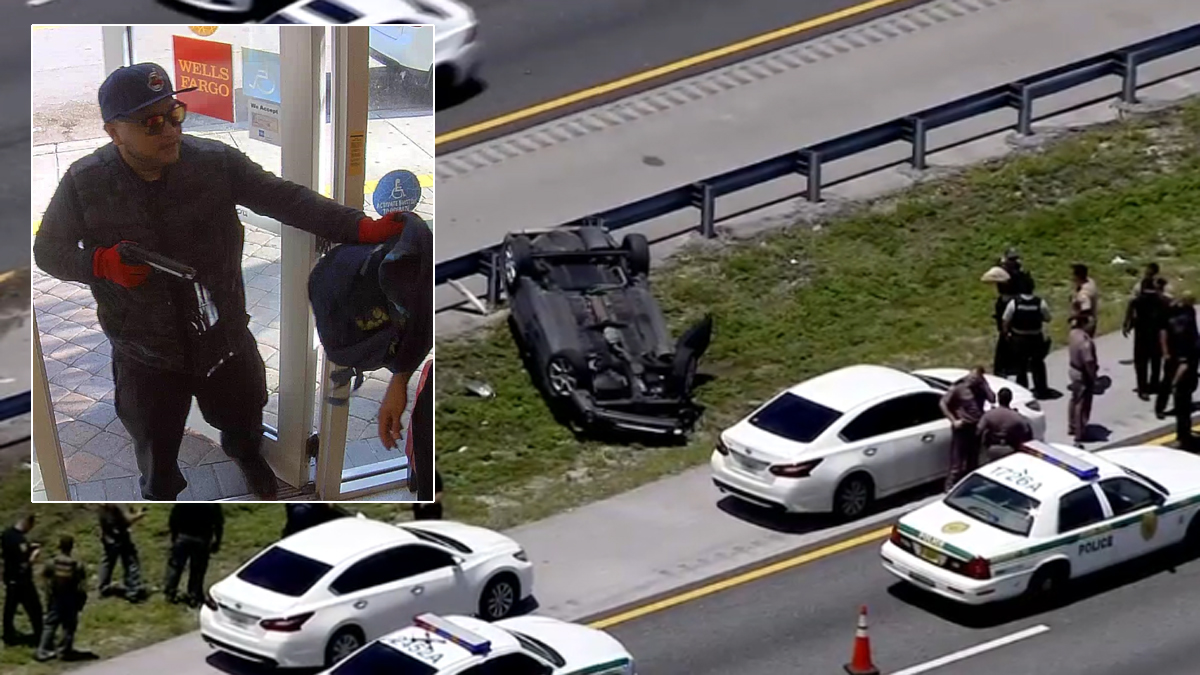 Miami Dade Bank Robbery Suspect Arrested After Chase Ends In Rollover