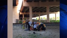 080717 Motorcyclist Overpass Crash