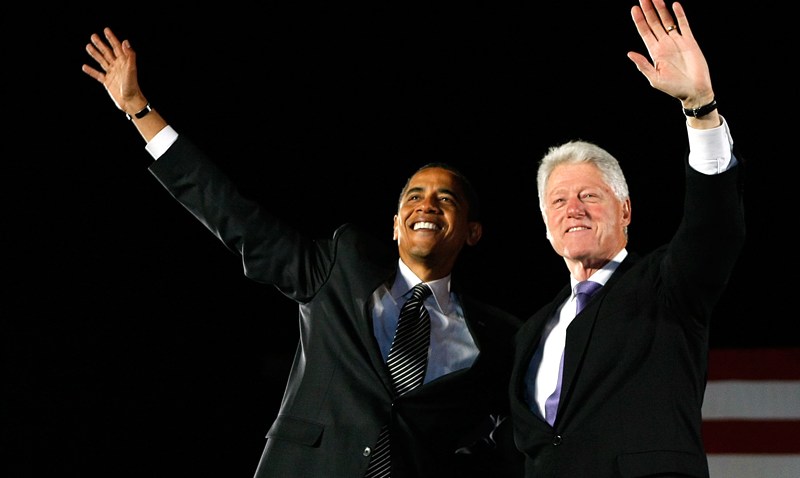 103008 Obama Clinton Lead Image