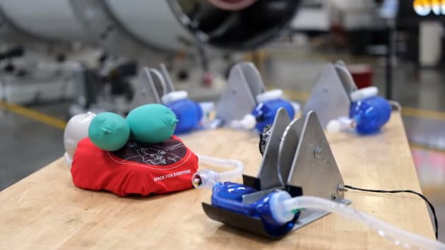 The Virgin Orbit ventilator device.