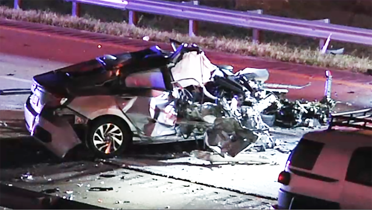 Wrong Way Driver Killed, Three Hospitalized After Overnight Crash on I