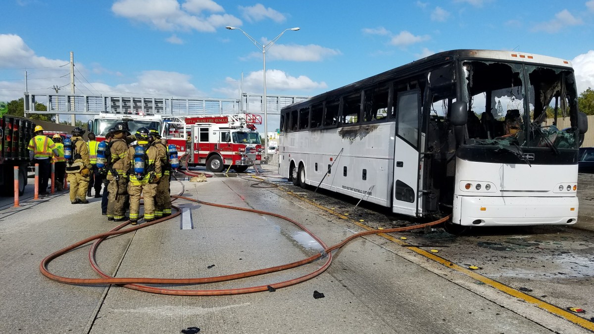felixstowe travel bus fire