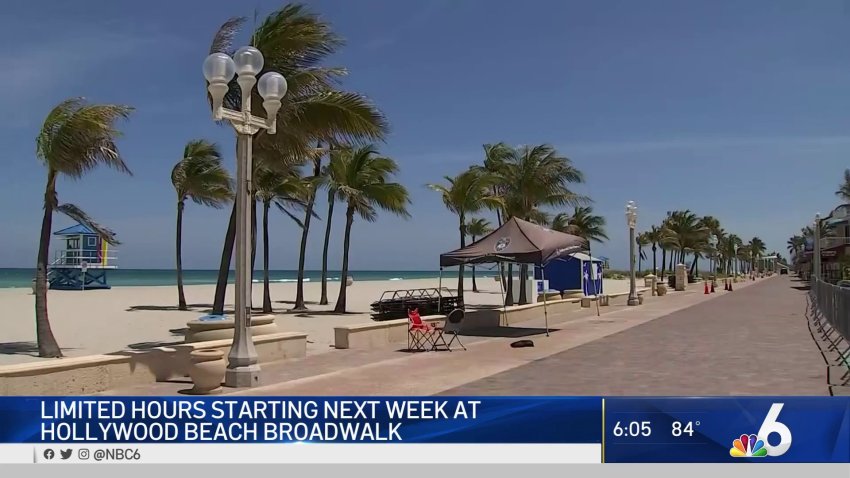 Hollywood Beach Broadwalk Expected to Open With Limited Hours