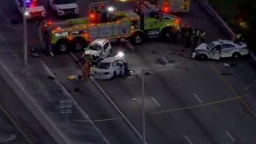 1 Dead, 3 Hurt in Wrong-Way Crash on Don Shula Expressway