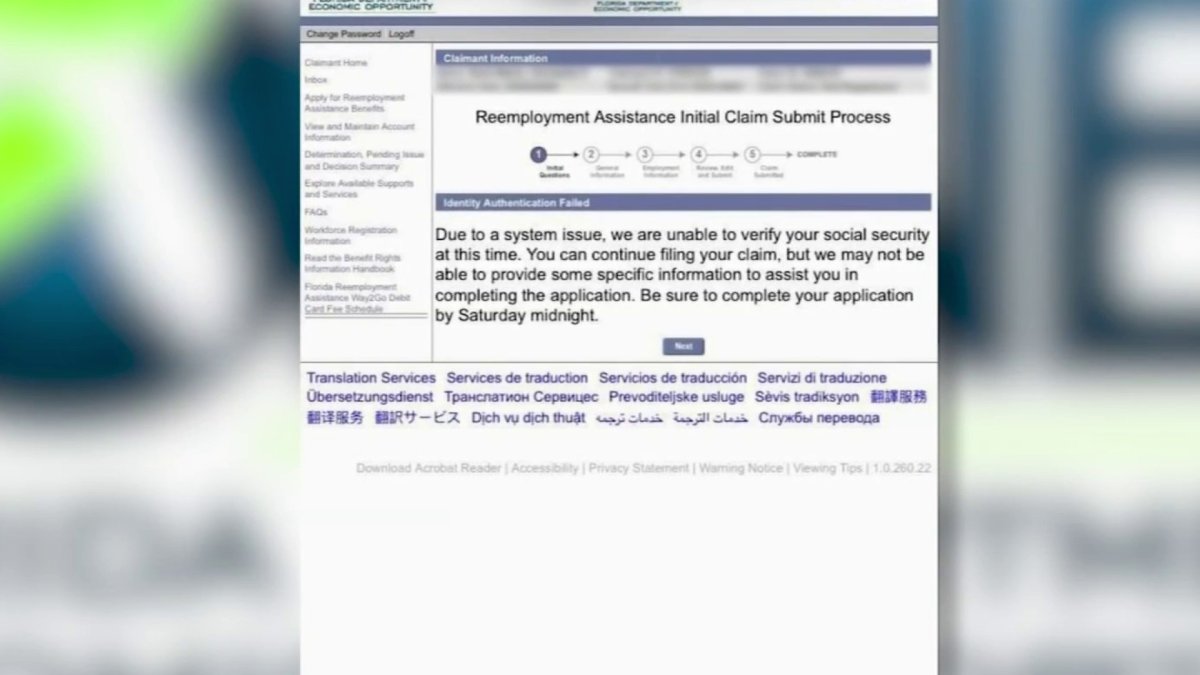 Help With Unemployment Claim ID Verification NBC 6 South Florida