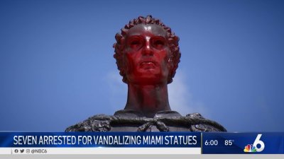 Seven Arrested for Vandalizing Miami Statues