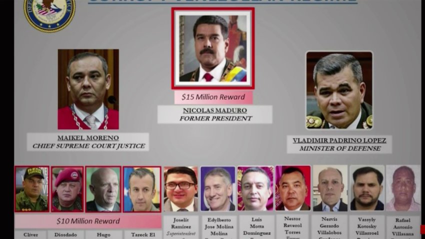 Presentan cargos de narcotráfico y ofrecen recompensa por captura de Maduro