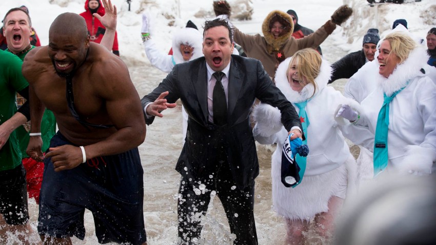APTOPIX Jimmy Fallon Polar Plunge