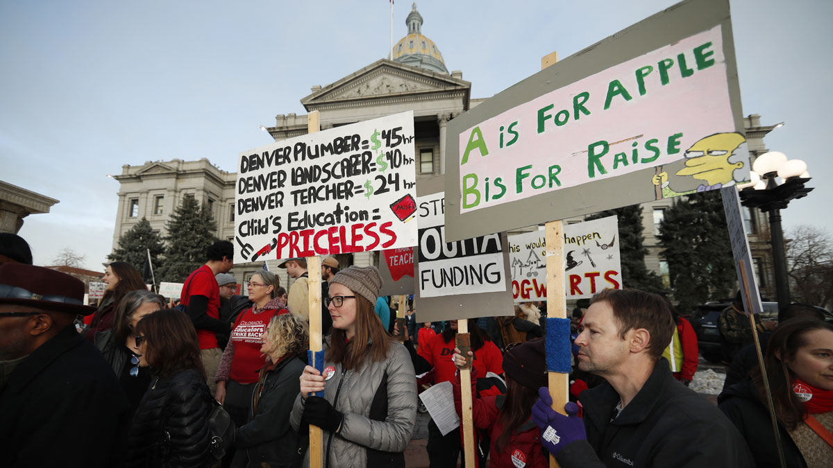 Denver Teachers Go on Strike in Latest US Educator Walkout – NBC 6 ...