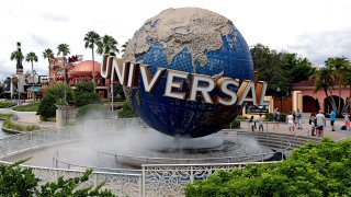 The globe at Universal Studios City Walk at Universal Studios Florida in Orlando, Fla.