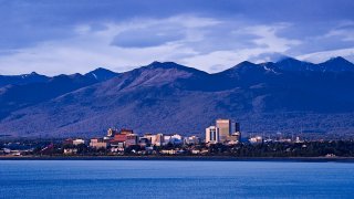 In this June 18, 2009, file photo, the skyline of Anchorage in seen from afar.