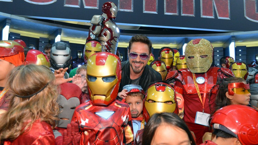 Downey with kid fans