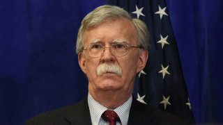 Former National Security Advisor John Bolton attends a media briefing during the United Nations General Assembly on September 24, 2018 in New York City.