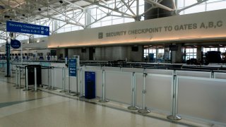 The Transport Security Adminsitration area is seen at Fort Lauderdale-Hollywood International Airport in Fort Lauderdale, Florida.