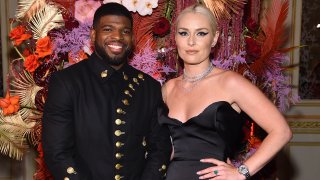 In this Sept. 6, 2019, hockey player P.K. Subban and skier Lindsey Vonn attend as Harper's Bazaar celebrates "ICONS by Carine Roitfeld" at the Plaza Hotel presented by Cartier in New York City.
