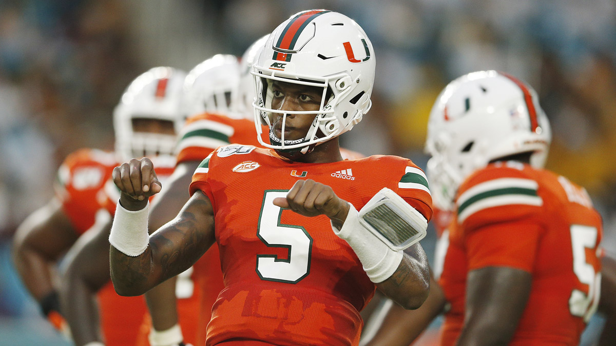 Miami names N'Kosi Perry starting quarterback for Virginia game