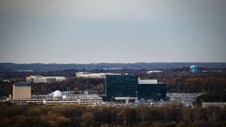 The National Security Agency campus is seen in this aerial photograph taken above Fort Meade, Maryland, on Nov. 4, 2019.