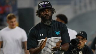 Team Savage head coach Ed Reed during the 2020 Under Armour All-America Game on January 02, 2020 at Camping World Stadium in Orlando, FL.