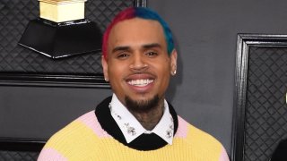 Rapper Chris Brown and arrives for the 62nd Annual Grammy Awards on Jan. 26, 2020, in Los Angeles.