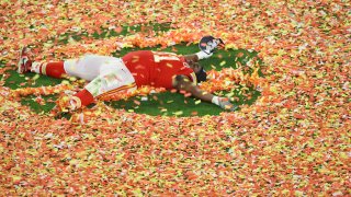 Derrick Nnadi #91 of the Kansas City Chiefs celebrates after defeating the San Francisco 49ers 31-20 in Super Bowl LIV at Hard Rock Stadium on February 02, 2020, in Miami, Florida.