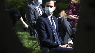 Jared Kushner, senior White House adviser, during a press briefing in the Rose Garden of the White House in Washington, D.C., U.S., on May 11, 2020.