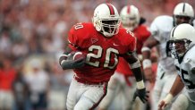 Ed Reed of the Miami Hurricanes carries the ball during the game against the Penn State Nittany Lions at the Orange Bowl in Miami, Florida on Sept. 18, 1999.