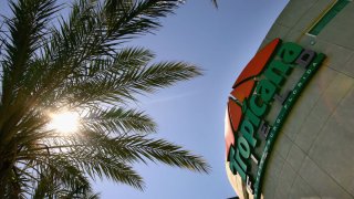 ST. PETERSBURG, FL – APRIL 4: An exterior view of Tropicana Field before the Tampa Bay Devil Rays home opener against the Toronto Blue Jays at Tropicana Field on April 4, 2005 St. Petersburg, Florida. The Blue Jays defeated the Devil Rays 5-2. (Photo by Nick Laham/Getty Images).