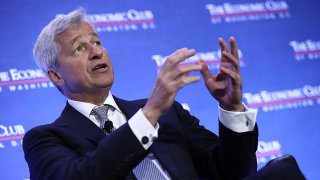 In this file photo, Jamie Dimon, Chairman and CEO of JPMorgan Chase & Co., speaks at the Economic Club of Washington September 12, 2016 in Washington, DC.