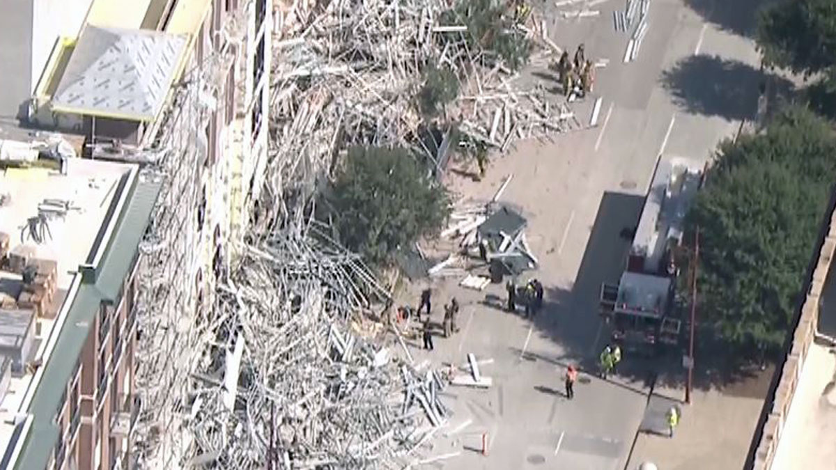 6 Workers Hurt When Scaffolding Collapses in Downtown Houston NBC 6