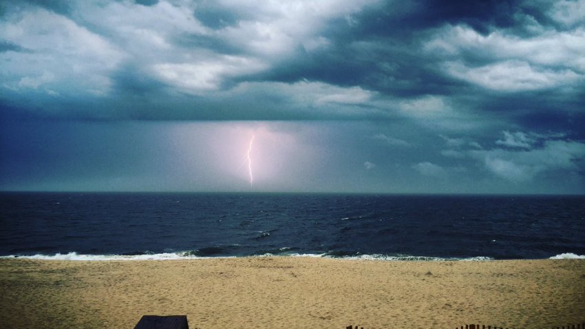 Lightning Over Beach