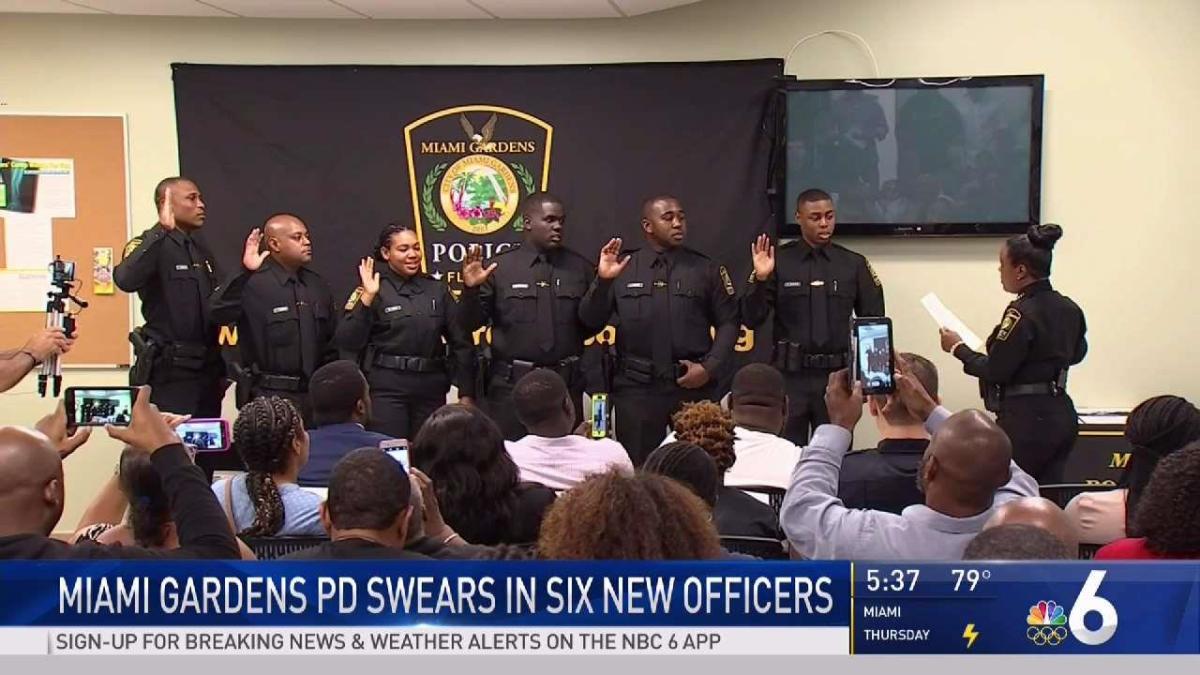 Miami Gardens Police Swear In Six New Officers Nbc 6 South Florida