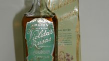 Original bottle of agua de violetas