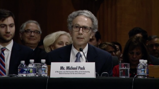 Michael Pack at a Senate nomination hearing on Thursday, Sept. 19, 2019.