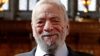 This Sept. 27, 2018, file photo, shows composer and lyricist Stephen Sondheim after being awarded the Freedom of the City of London at a ceremony at the Guildhall in London.
