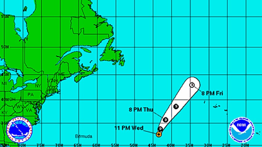 Tropical Depression Humberto 11 pm Wednesday