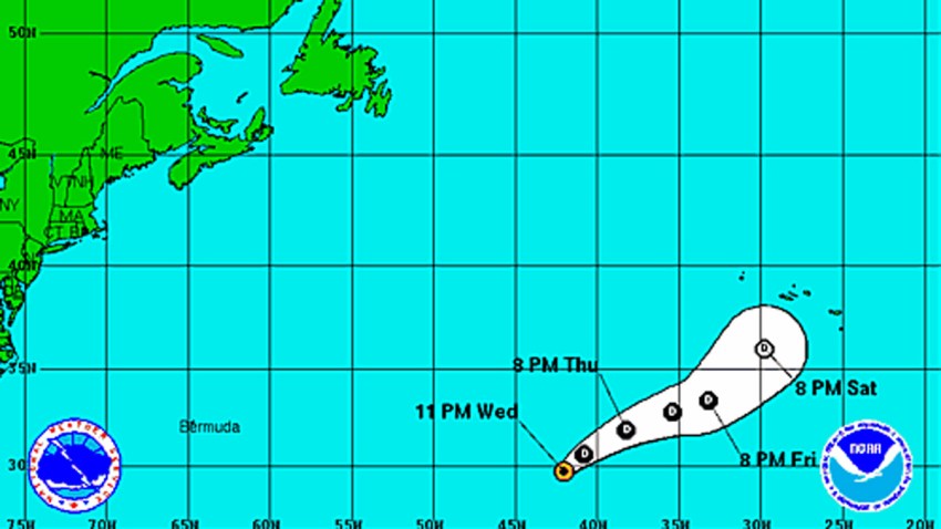 Tropical Depression Jerry 11 pm Wednesday