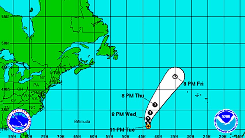 Tropical Storm Humberto 11 pm Tuesday, Sept. 17