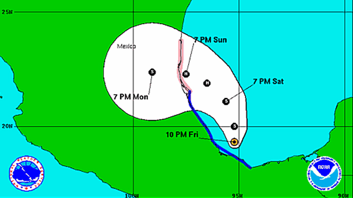 Tropical Storm Ingrid 11 pm Friday