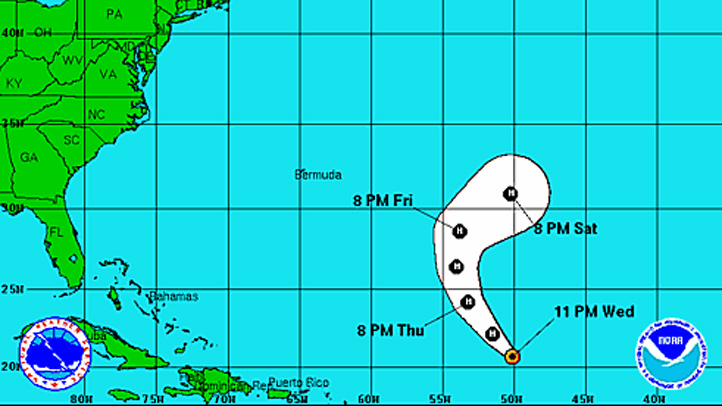 Tropical Storm Nadine Wednesday 11 pm