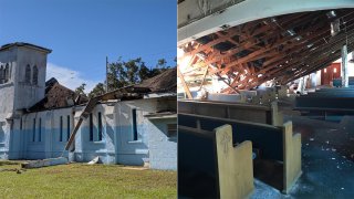 The roof has collapsed on a historic black church in Orlando, Florida. No one was injured when the roof of the Black Bottom House of Prayer in Parramore crumbled in on itself Thursday morning.