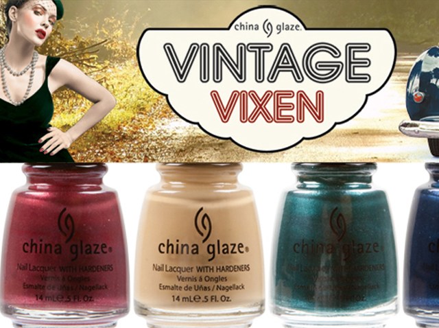 china glaze Vintage Vixen cat's meow six piece set