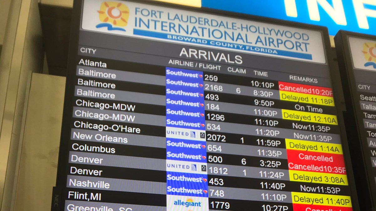 Bad Weather Delays, Cancels Hundreds of Flights at MIA, FLL – NBC 6