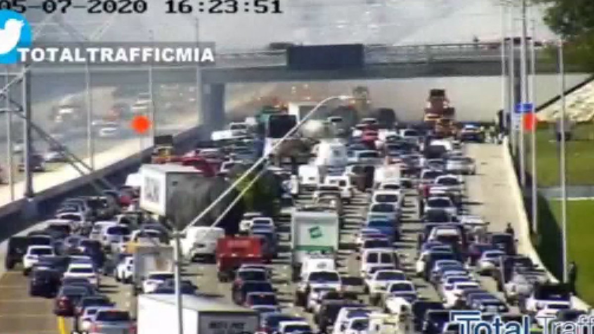 Tractor Trailer Fire Shuts Down All Lanes On Northbound I-95 – NBC 6 ...