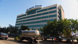 The LA Times building is pictured in this undated file photo.