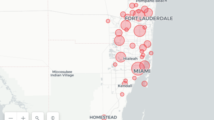 Map Coronavirus Cases In South Florida Nbc 6 South Florida
