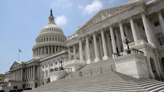 In this Aug. 3, 2017, file photo, the Senate side of the US Capitol is shown on the last day of the summer session in Washington, DC.