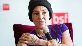 In this April 22, 2015, file photo, Irish singer-songwriter Sinead O'Connor attends a press event during the Budapest Spring Festival at a hotel in Budapest, Hungary.