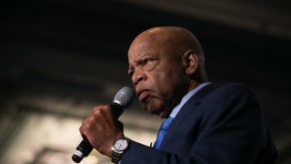 Georgia Rep. John Lewis addresses the crowd during an election watch party for Democratic Gubernatorial candidate Stacey Abrams on November 6, 2018 in Atlanta, Georgia.