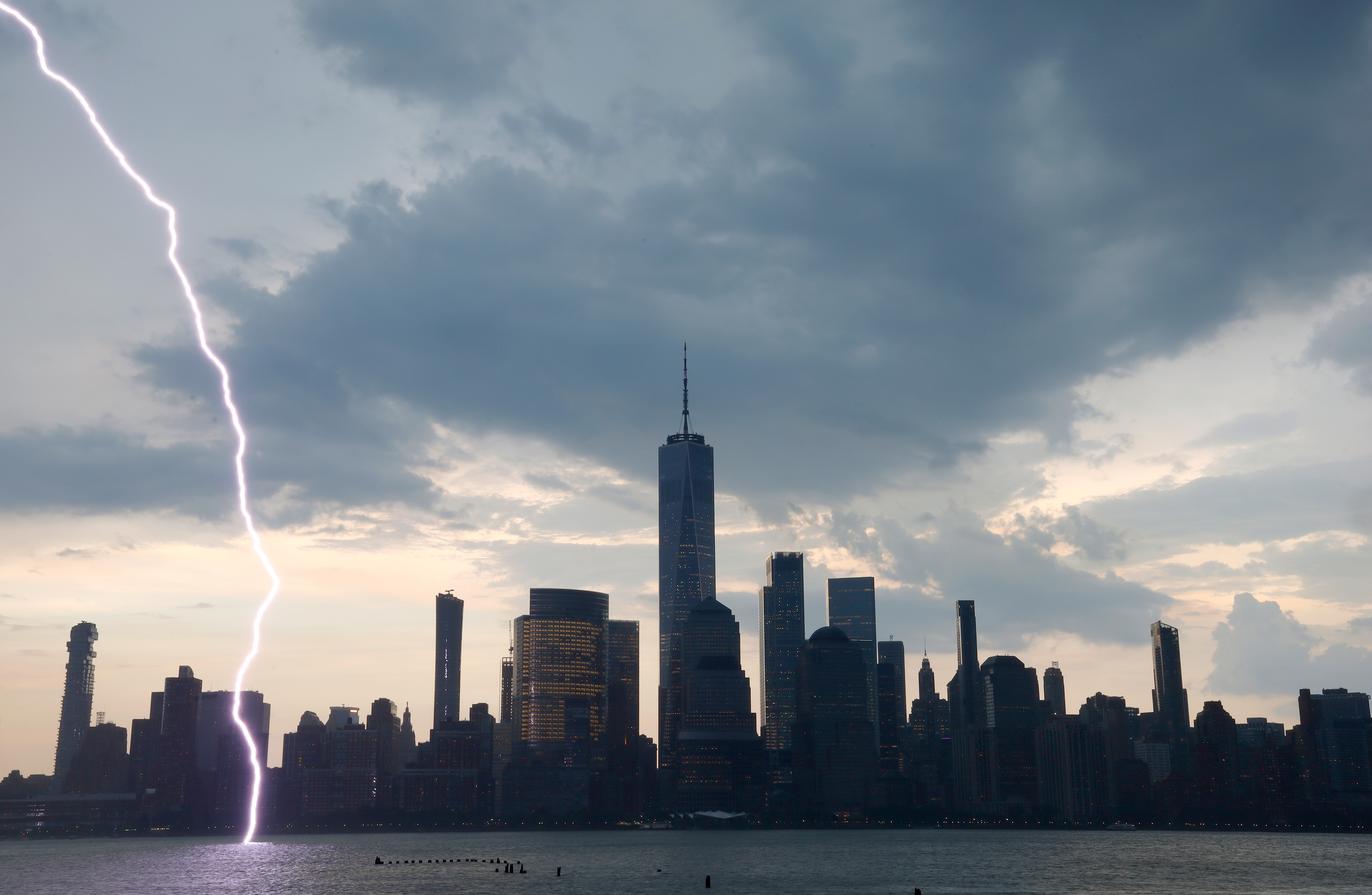 Lightning Strike in water of NYC