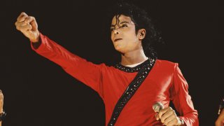 Michael Jackson performs on stage.